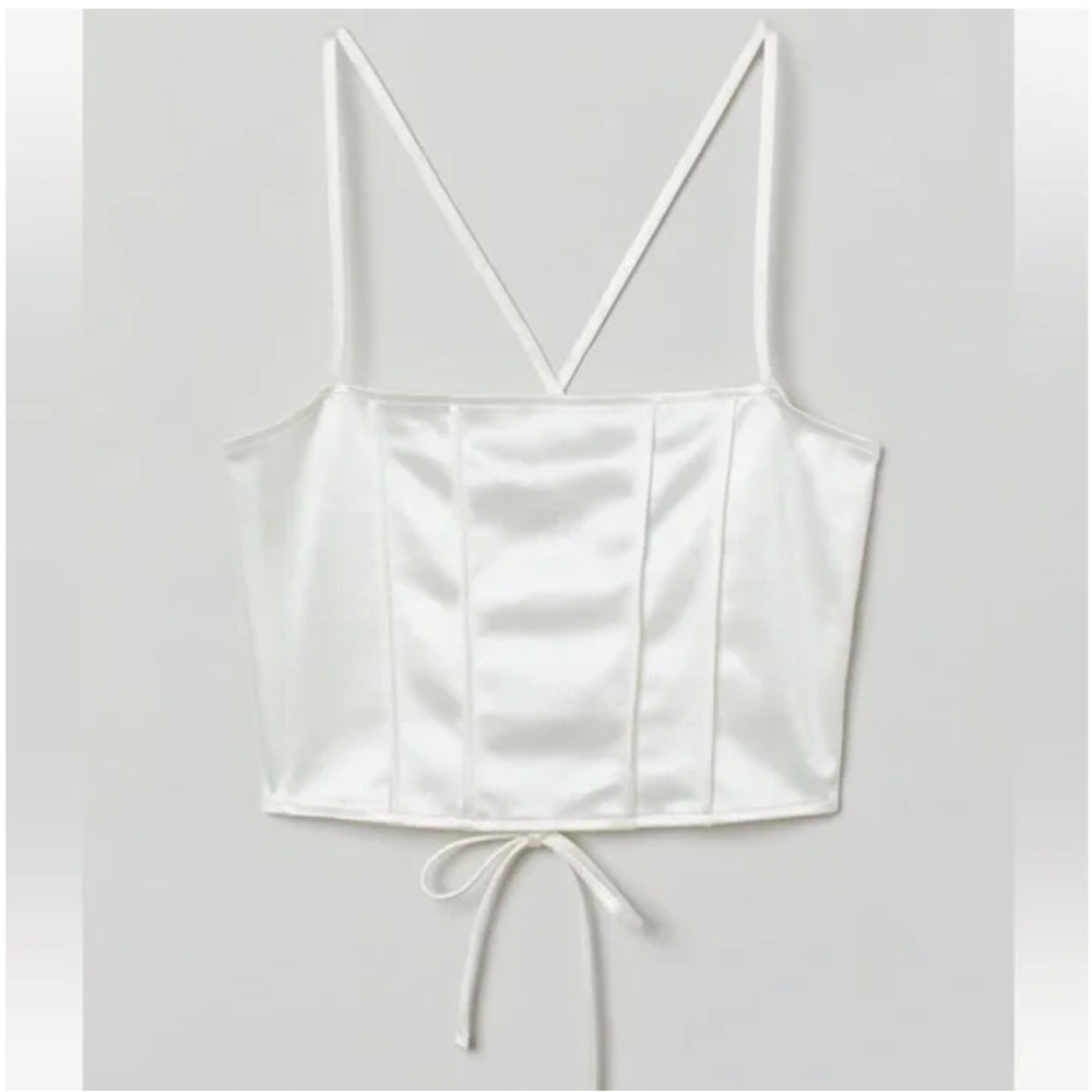H&m Satin crop top